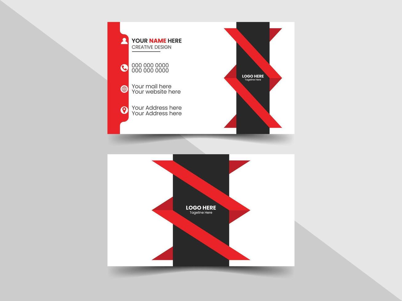 Modern business card design. double sided business card design template vector