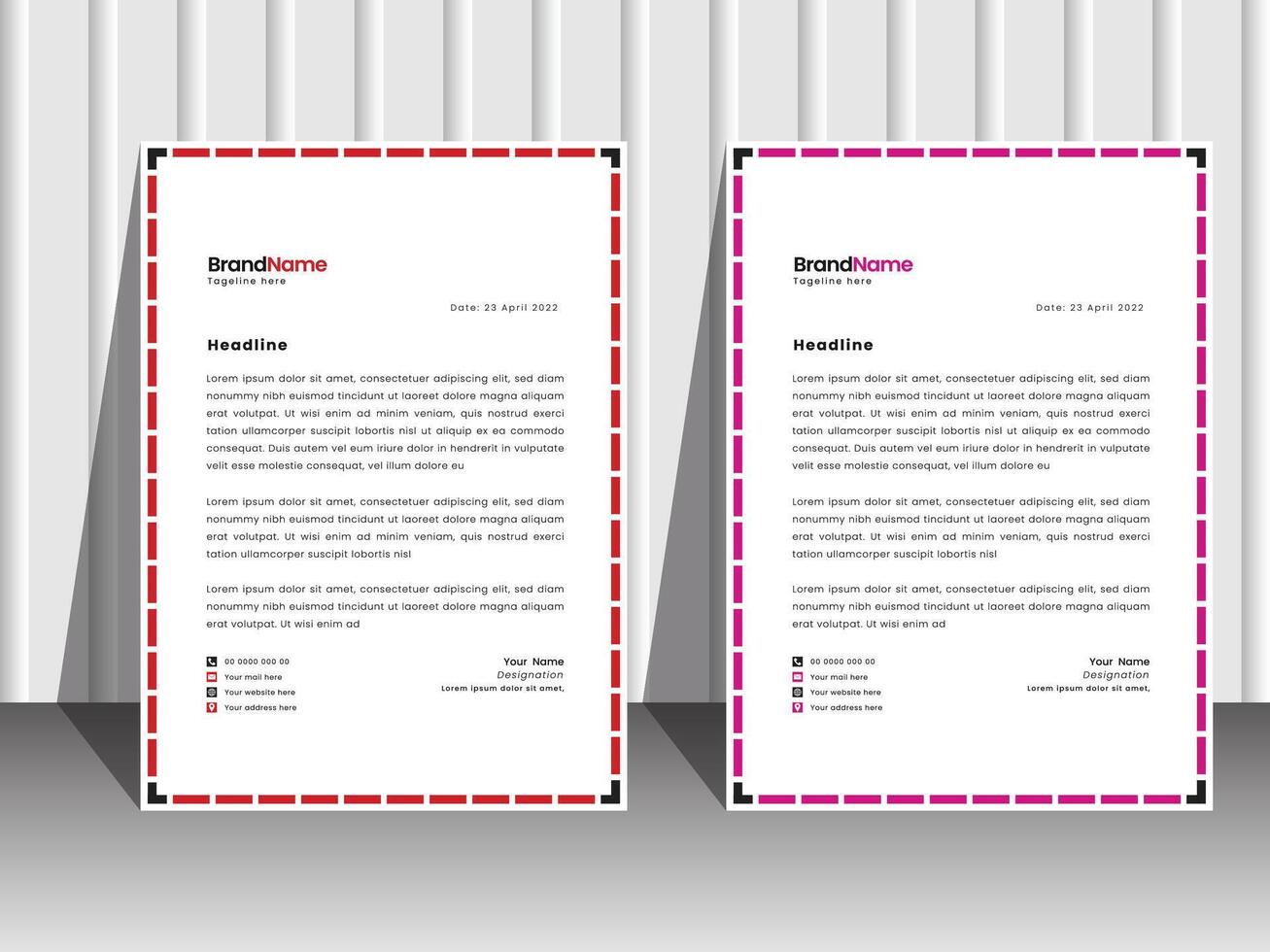 Free vector letterhead design template.