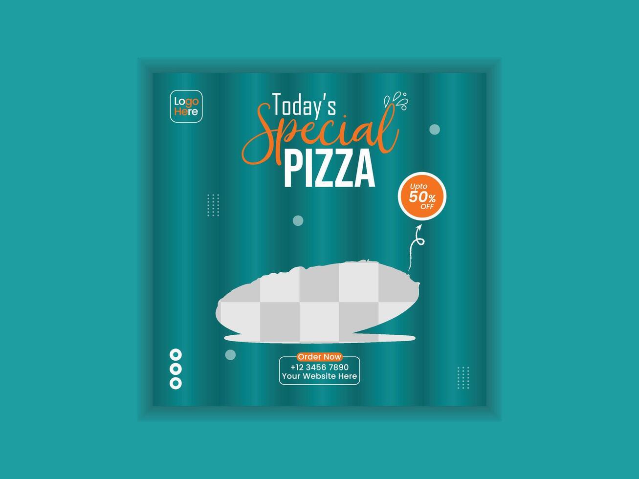 Special pizza banner design template. pro vector