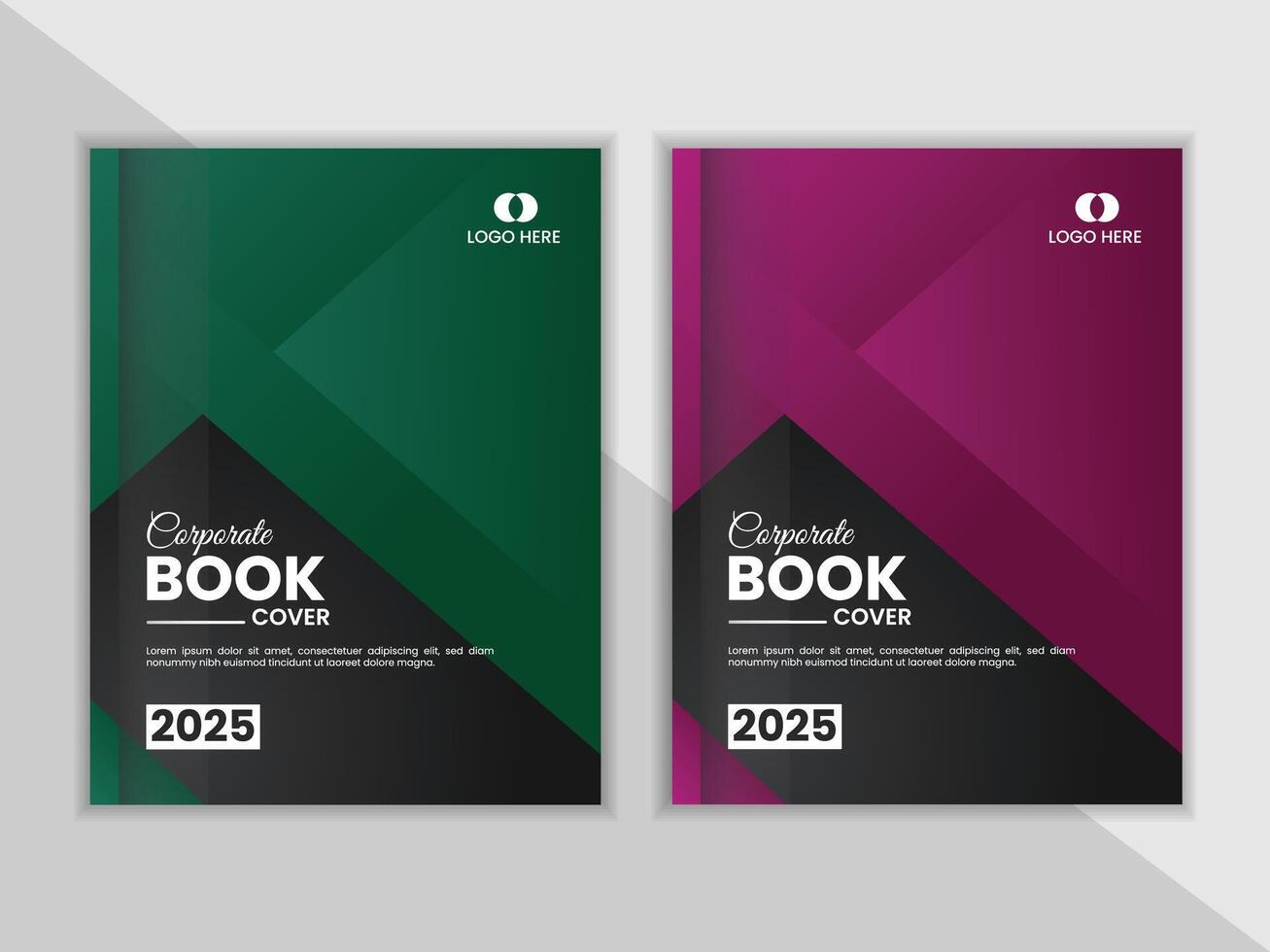 Professional book cover design template. vector