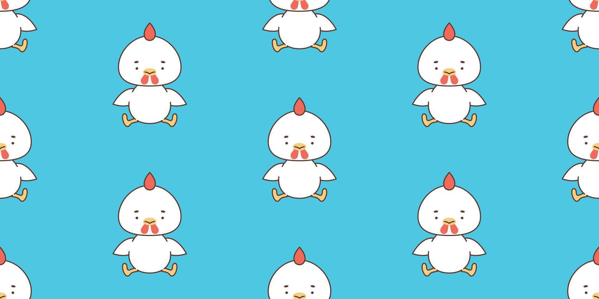 linda pollo en kawaii estilo. linda animales en kawaii estilo. dibujos para niños. aislado vector ilustración