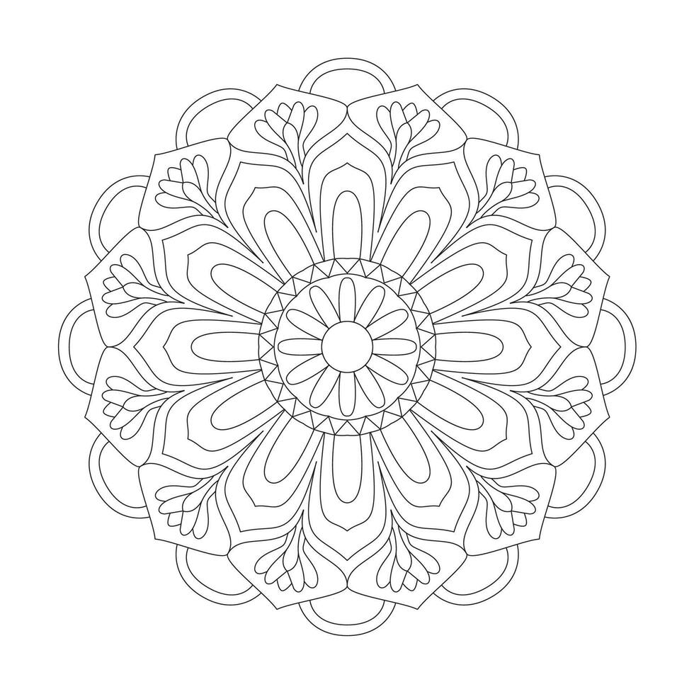 enigmático decorativo mandala colorante libro página para kdp libro interior vector