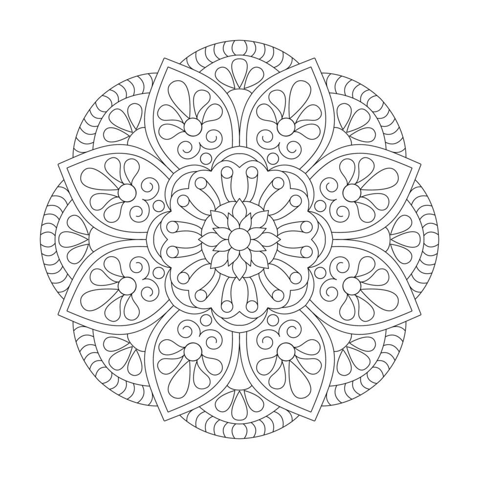 ornamental mandala patrones con único diseño vector