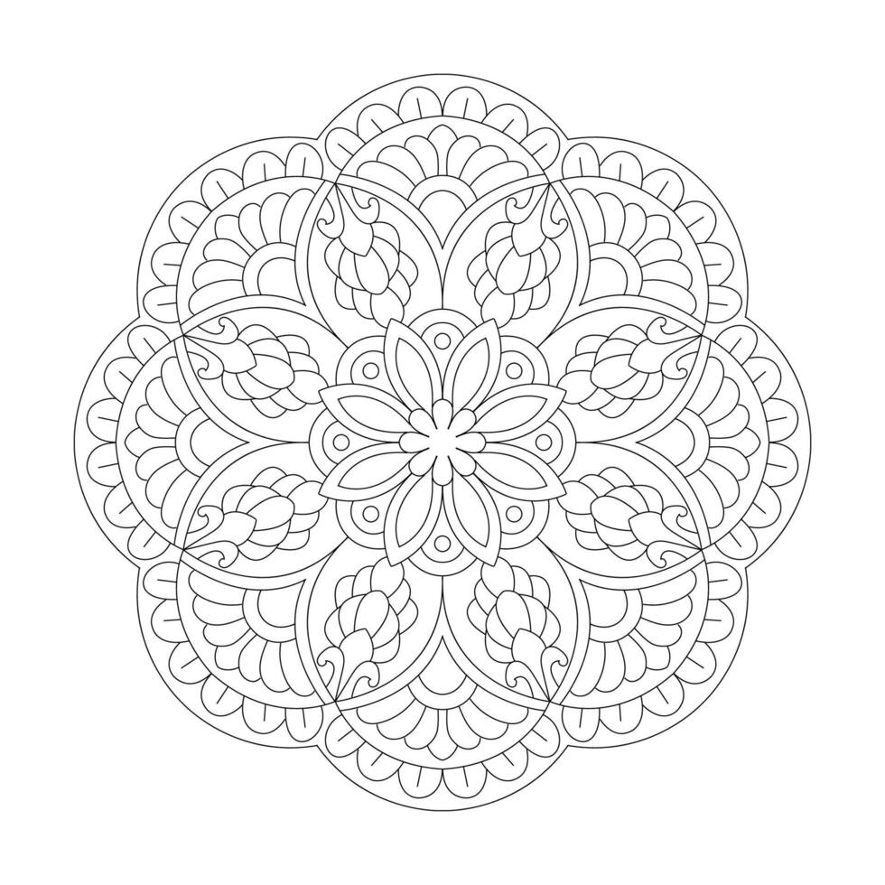 Tribal floral ornament Ideas for Coloring book page vector