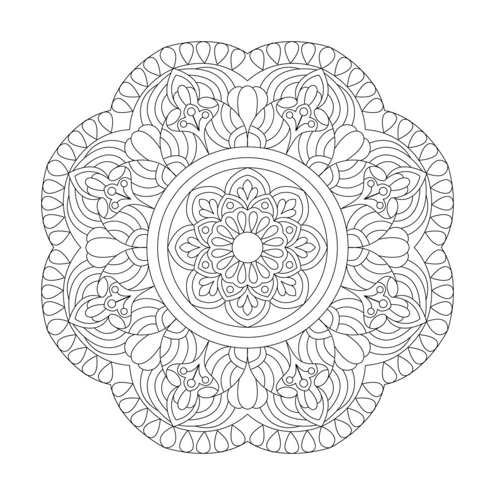 céltico meditativo mandala para colorante libro vector