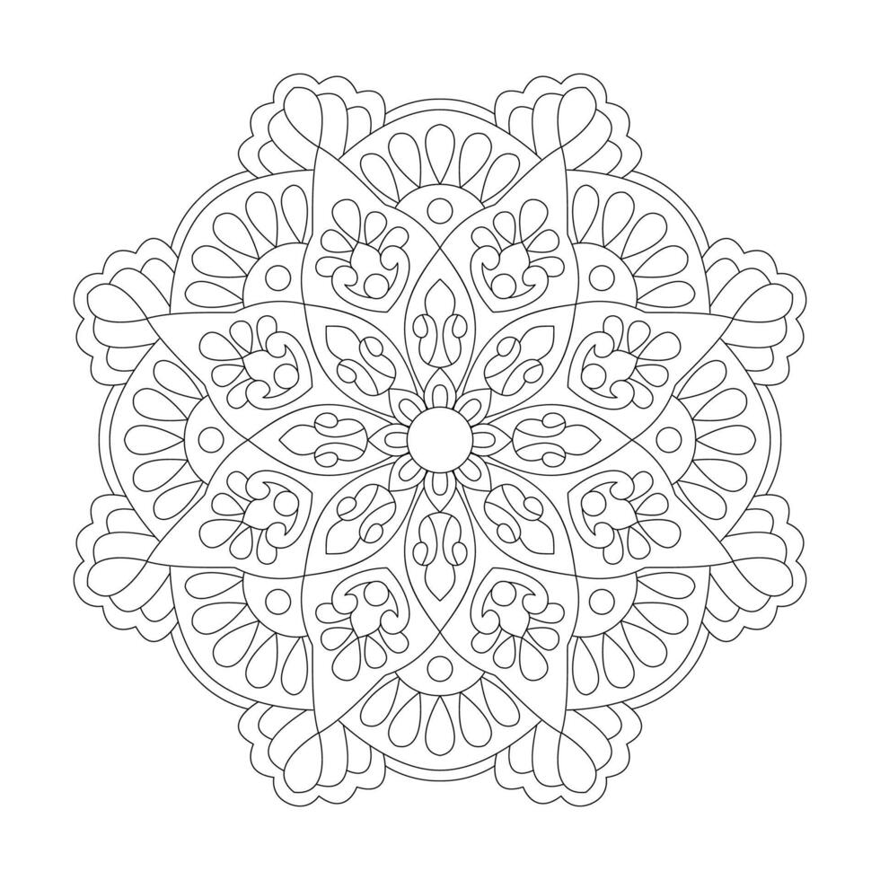 Zentangle style for Coloring book page vector