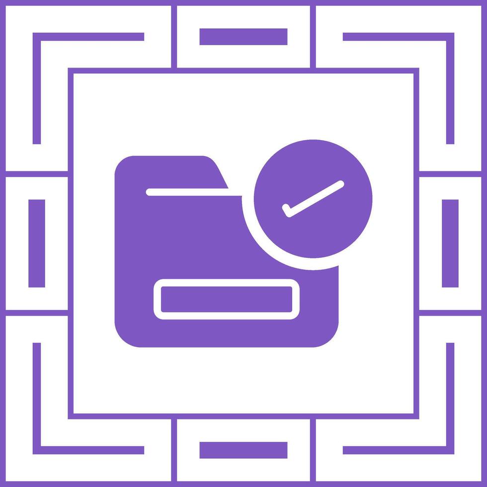 Folder with a Checkmark Vector Icon