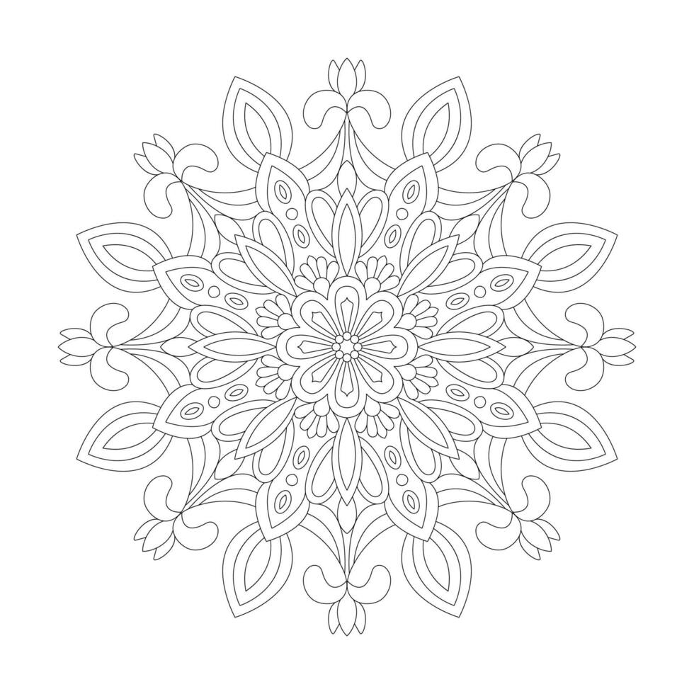 cósmico decorativo mandala colorante libro página para kdp libro interior vector