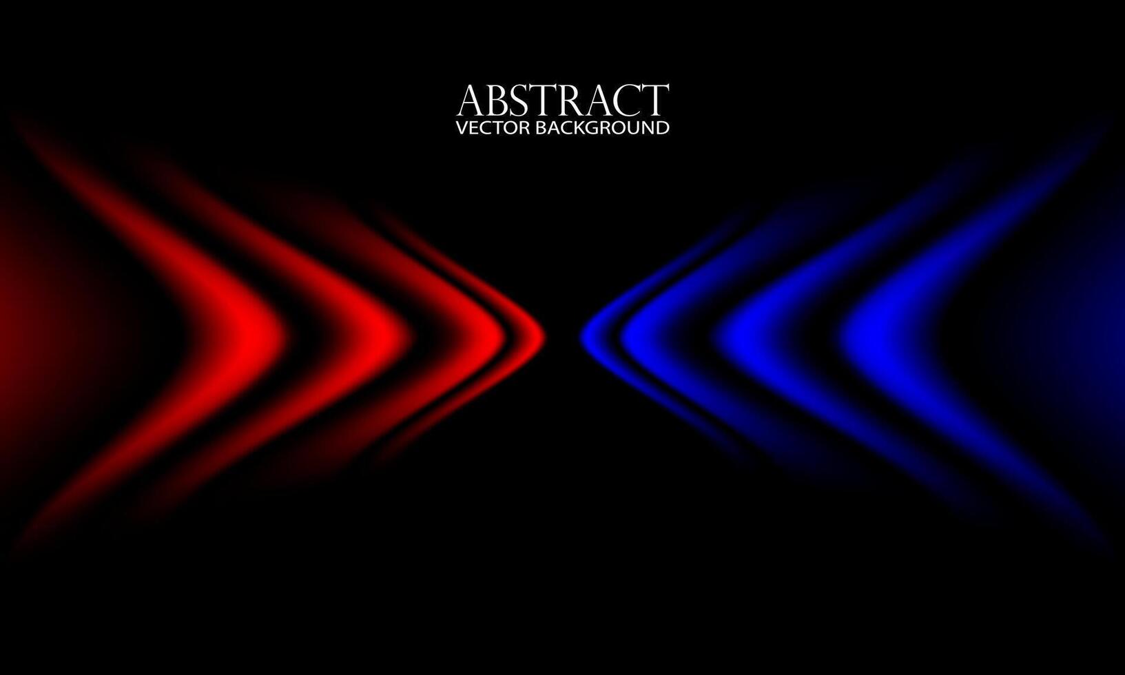 Abstract vector illustration, arrow Red and Blue color tone with bright waves, glowing textures