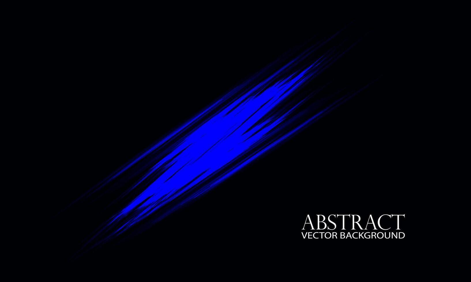 Abstract grunge texture style blue line on black background Vector illustration