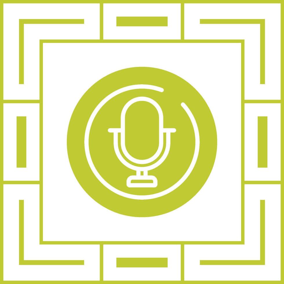 Microphone Circle Vector Icon