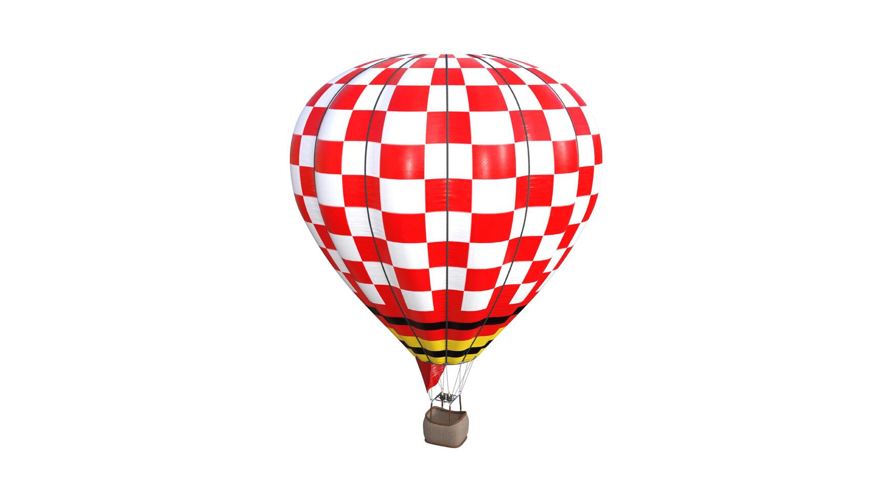 hot air balloon on white background photo