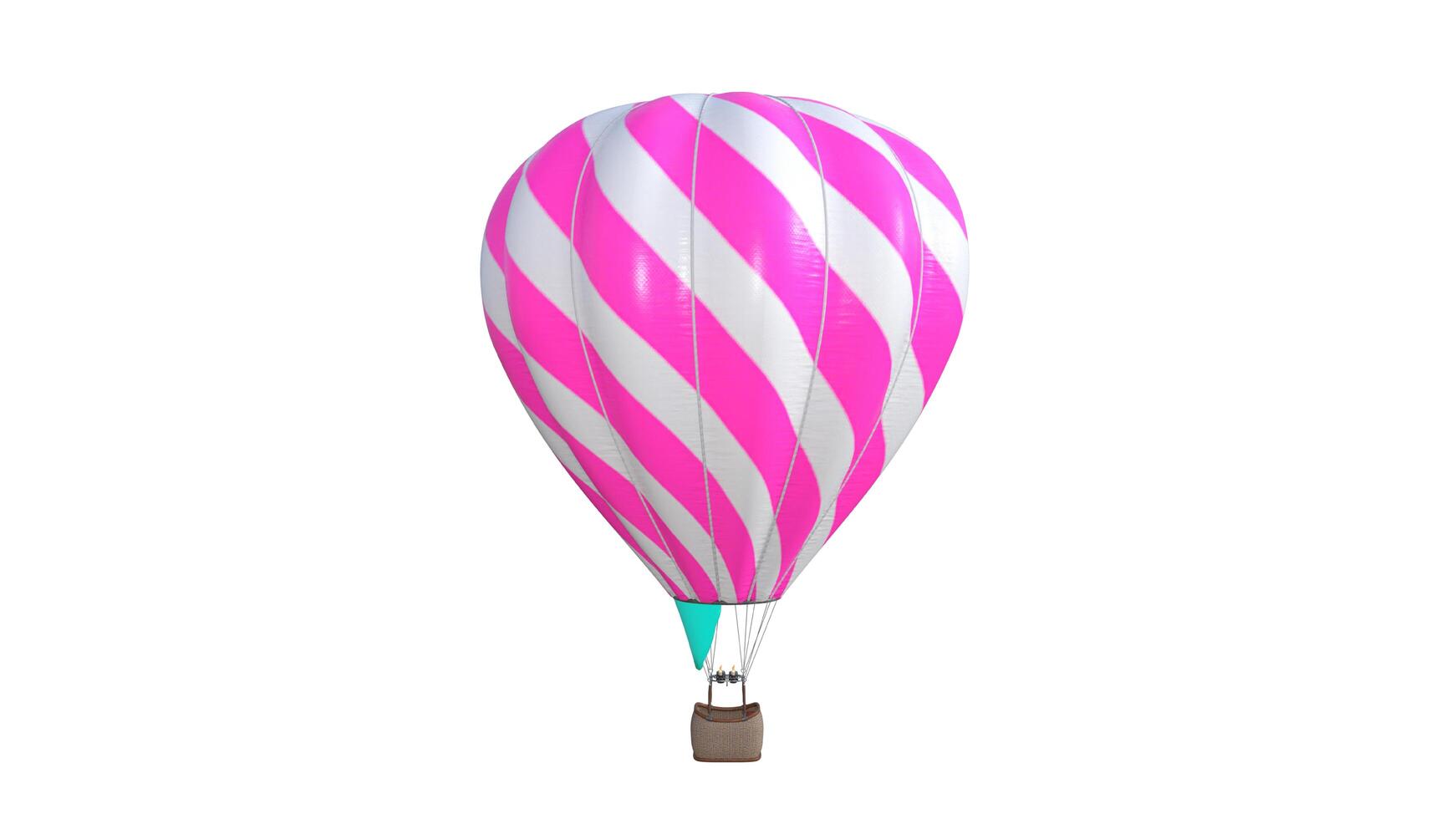 hot air balloon on white background photo