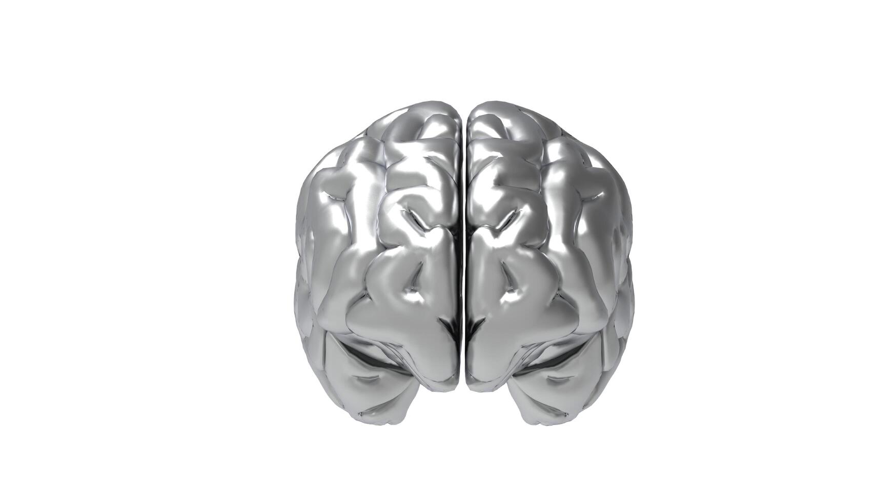 3d Brain object on white background photo