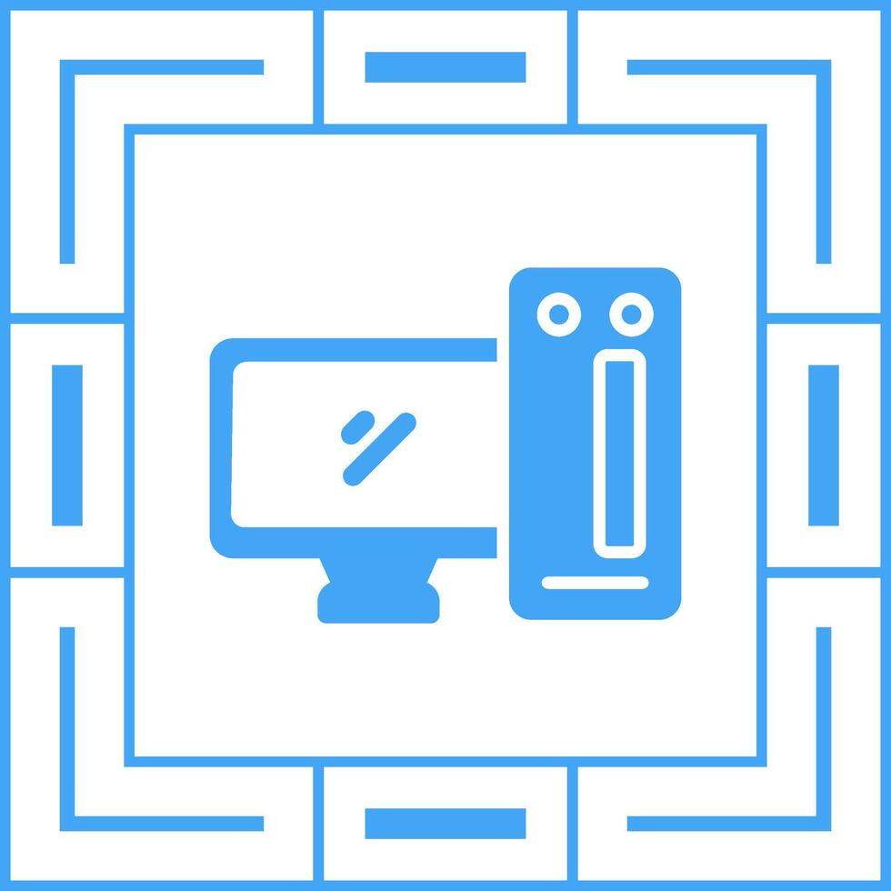 Desktop Computer Vector Icon