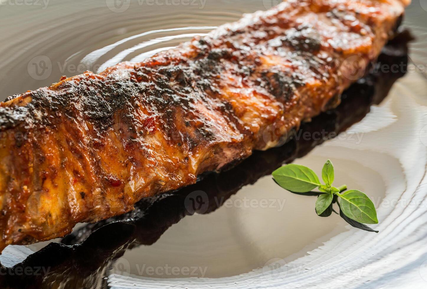 Grilled pork ribs photo