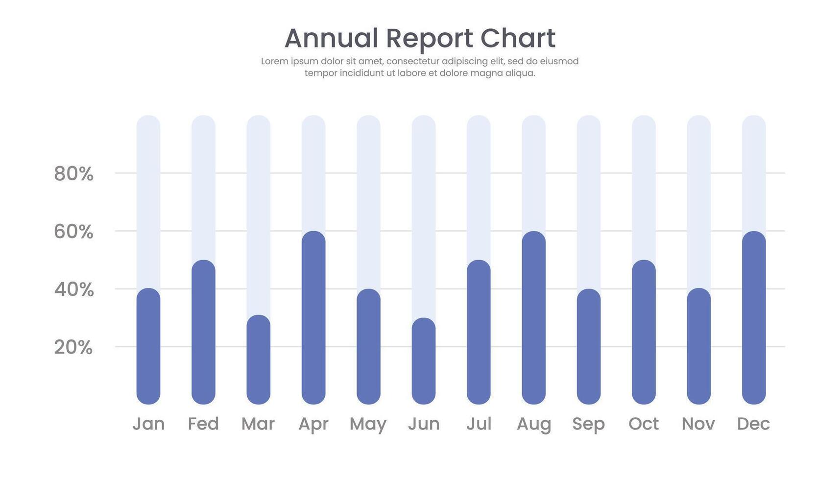 Annual report bar chart infographic template design vector