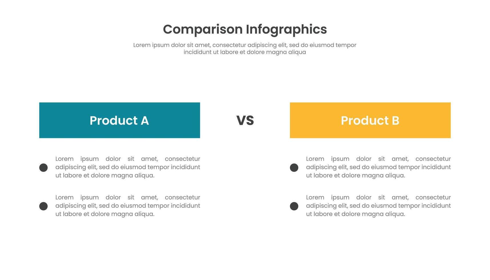 productos comparar infografía modelo diseño para negocio presentación vector