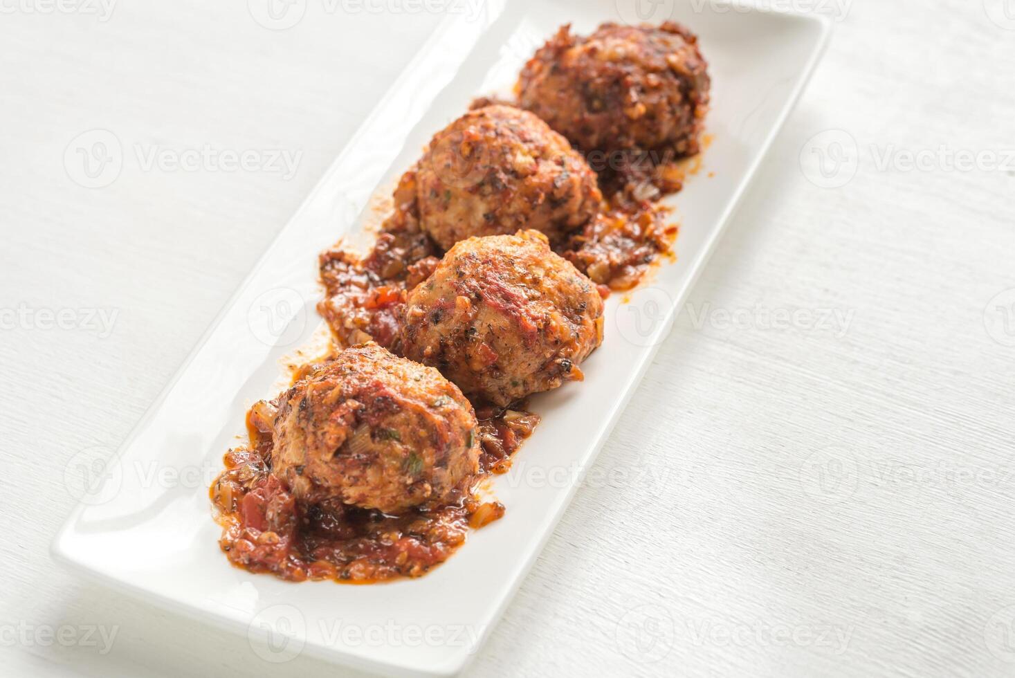 Turkey meatballs closeup photo