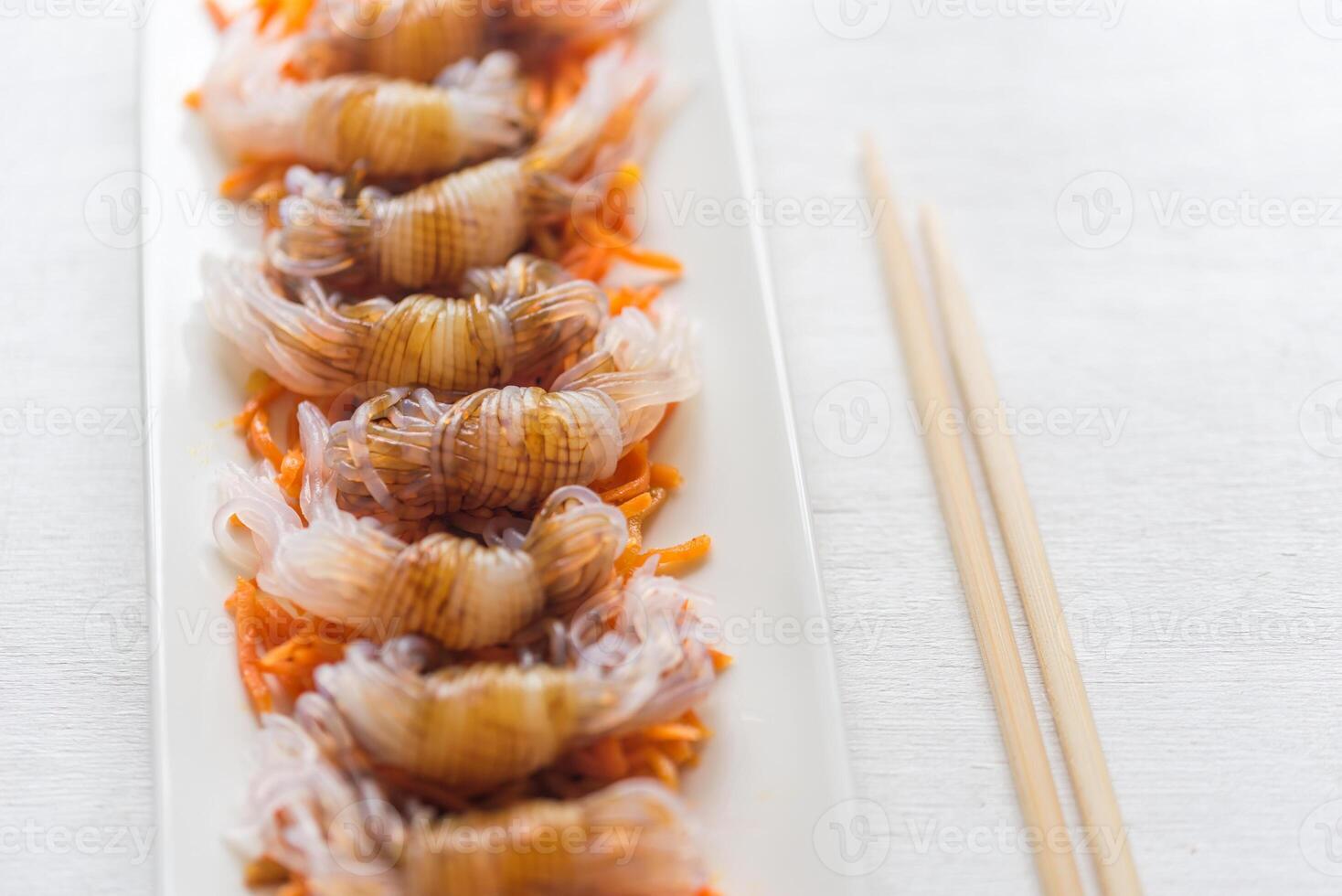 Shirataki noodles with soy sauce photo