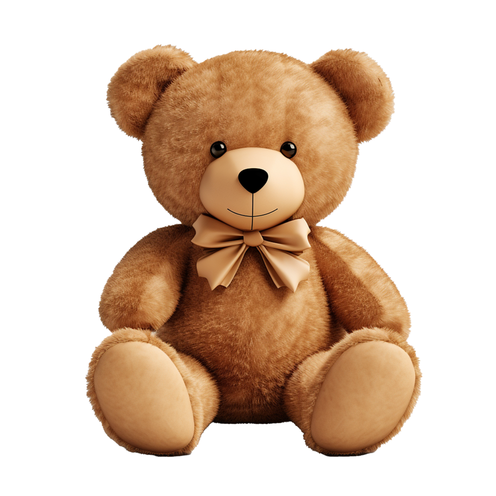 AI generated Cute teddy bear png isolated on transparent background