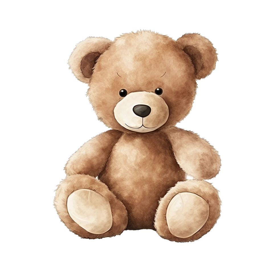 AI generated Cute teddy bear png isolated on transparent background