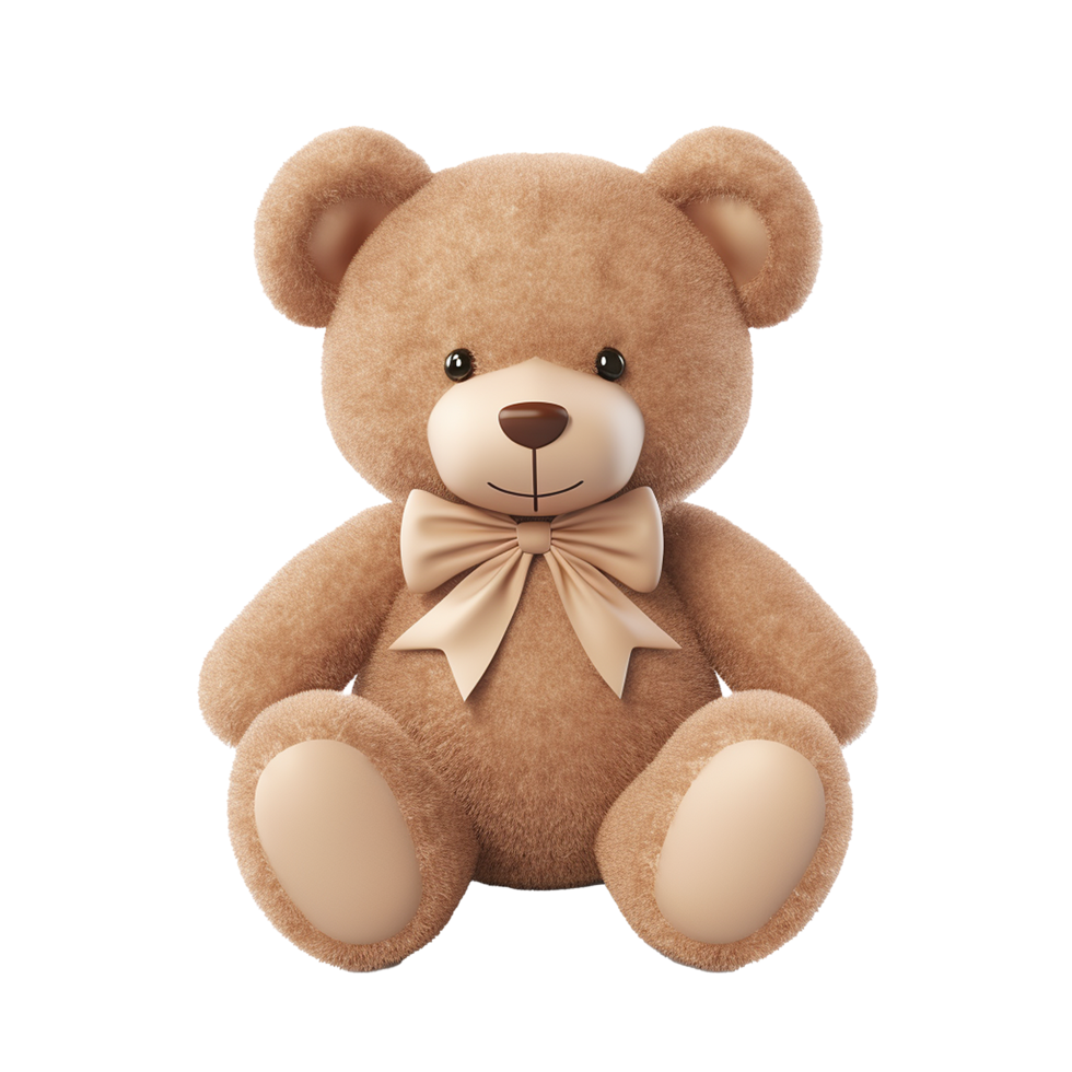 AI generated Cute teddy bear png isolated on transparent background