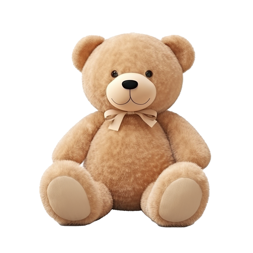AI generated Cute teddy bear png isolated on transparent background