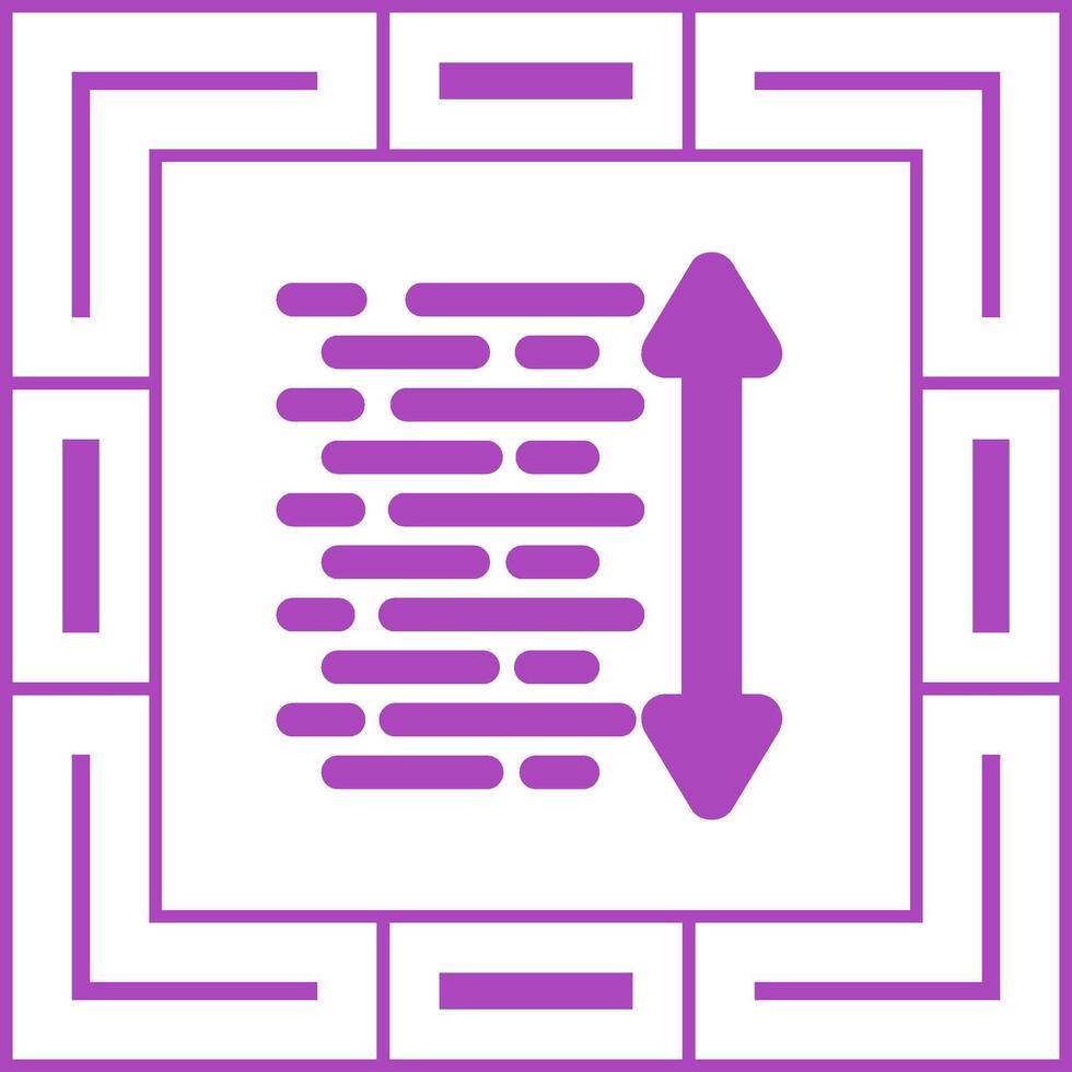 línea espaciado vector icono