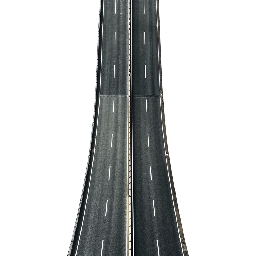 AI generated Highway road isolated on transparent background png