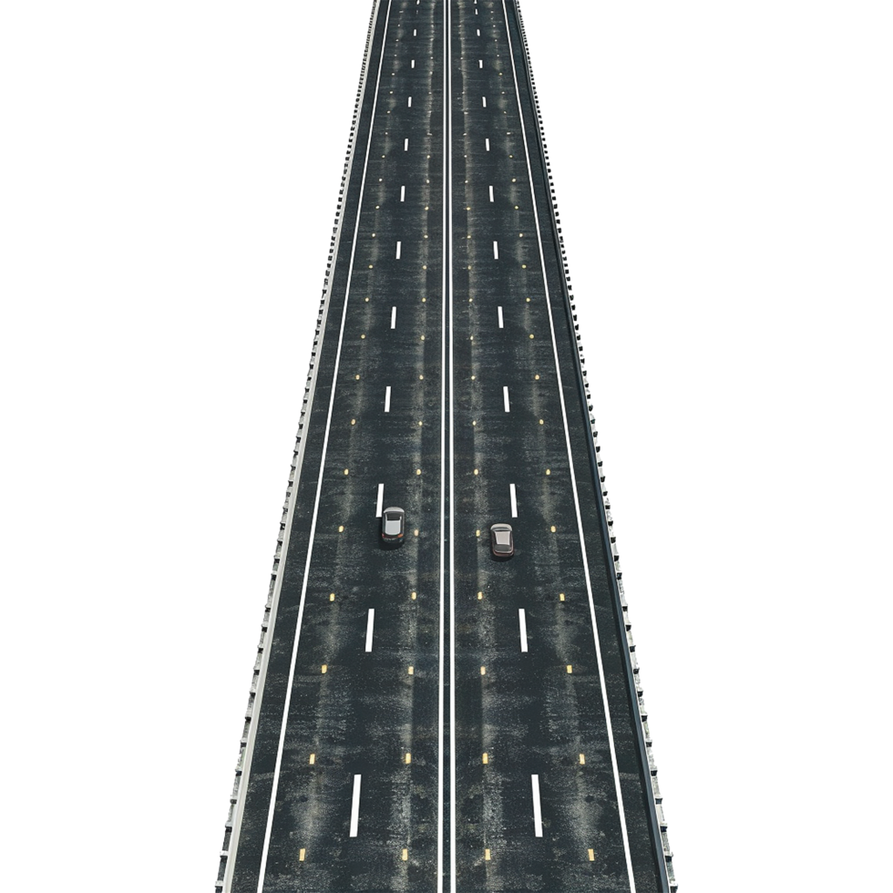 ai generado autopista la carretera aislado en transparente antecedentes png