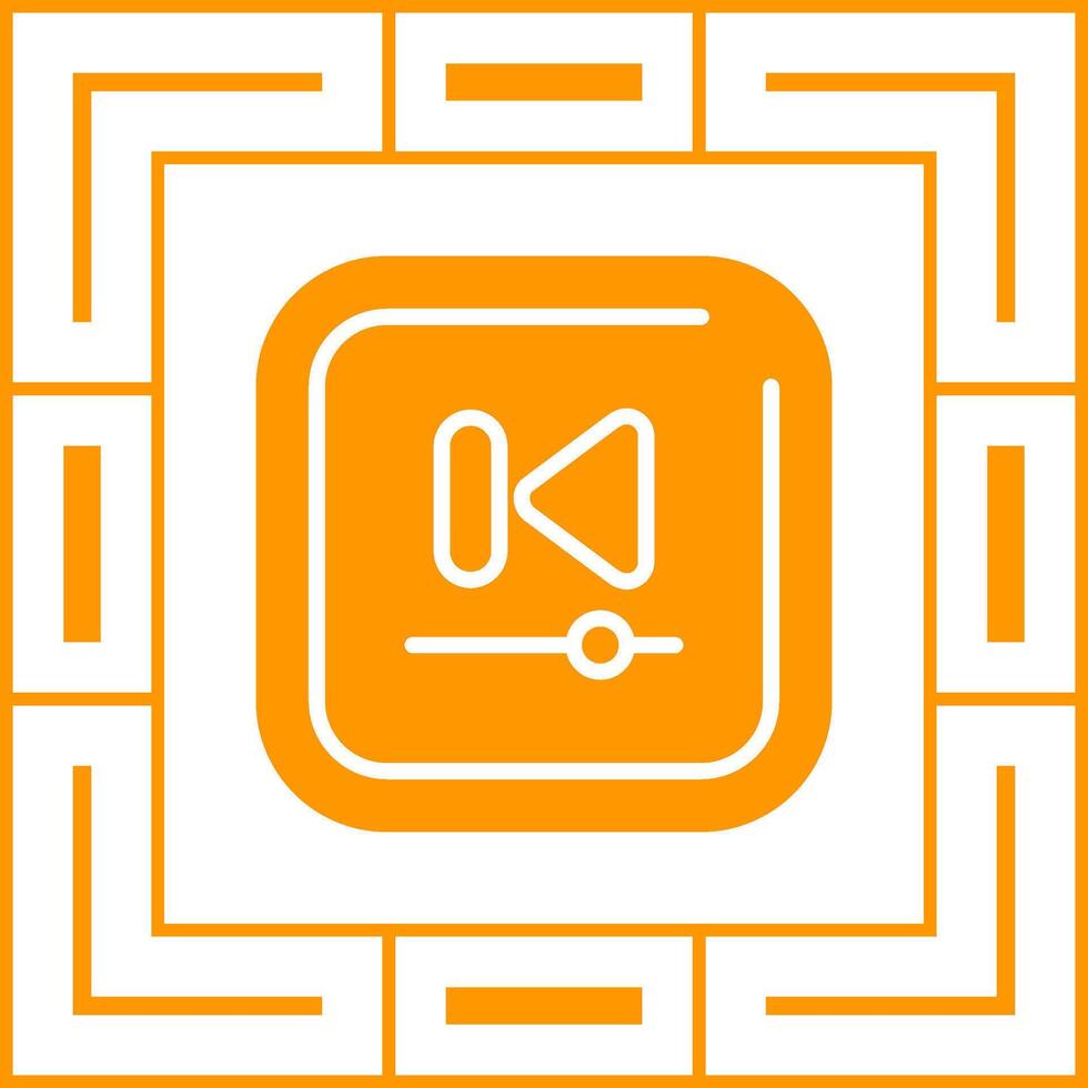Video Previous Track Square Vector Icon