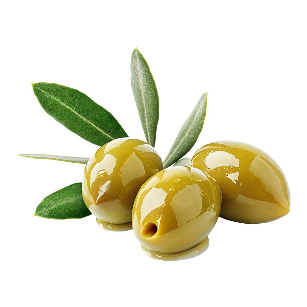 AI generated Fresh olives isolated on transparent background png