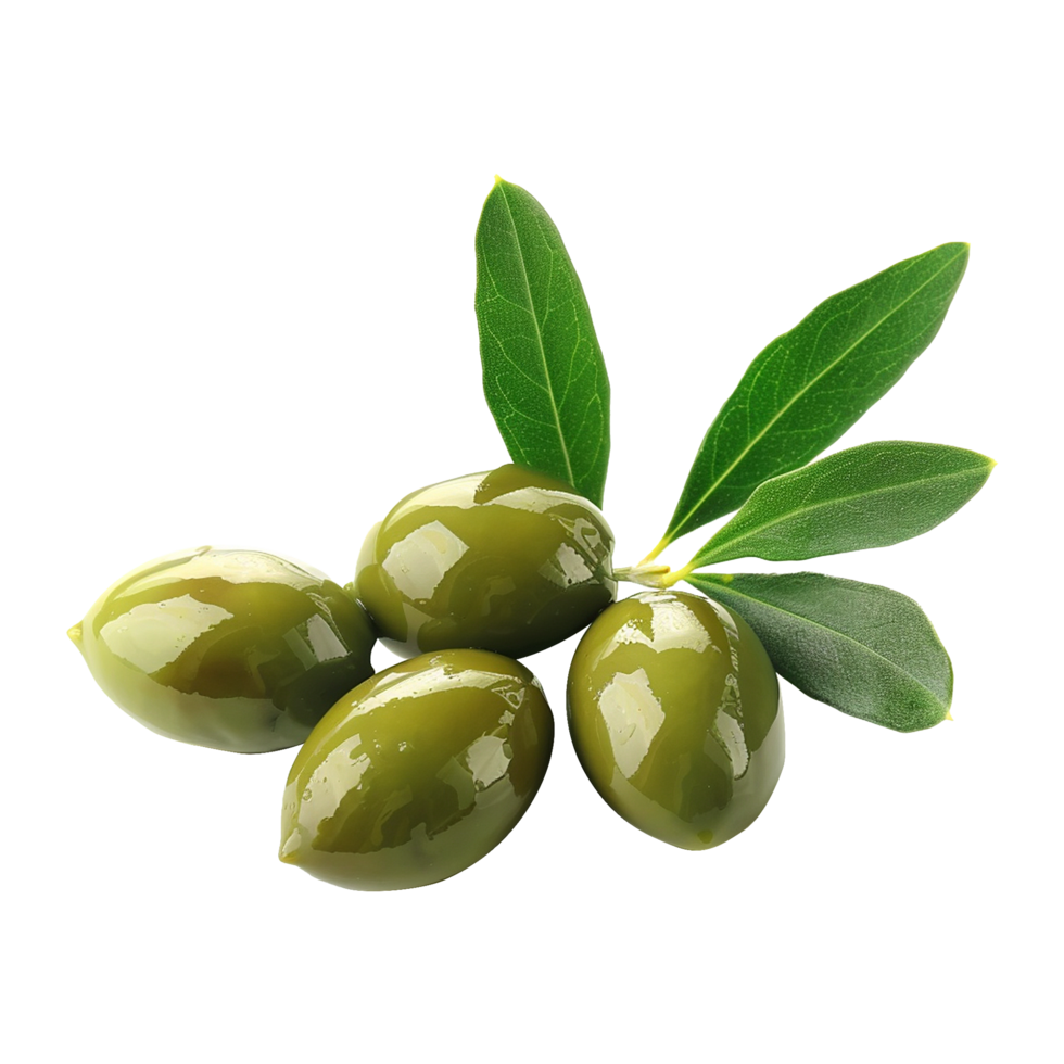 AI generated Fresh olives isolated on transparent background png
