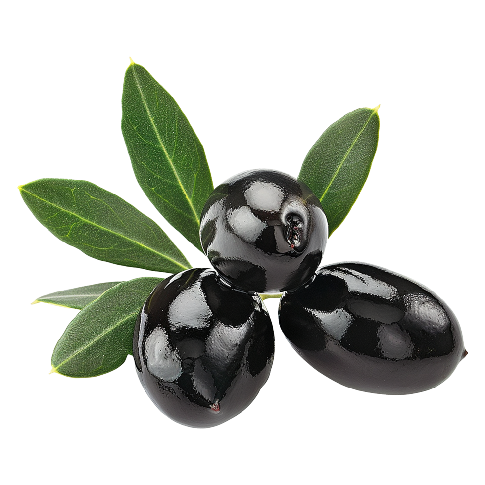 AI generated Fresh olives isolated on transparent background png