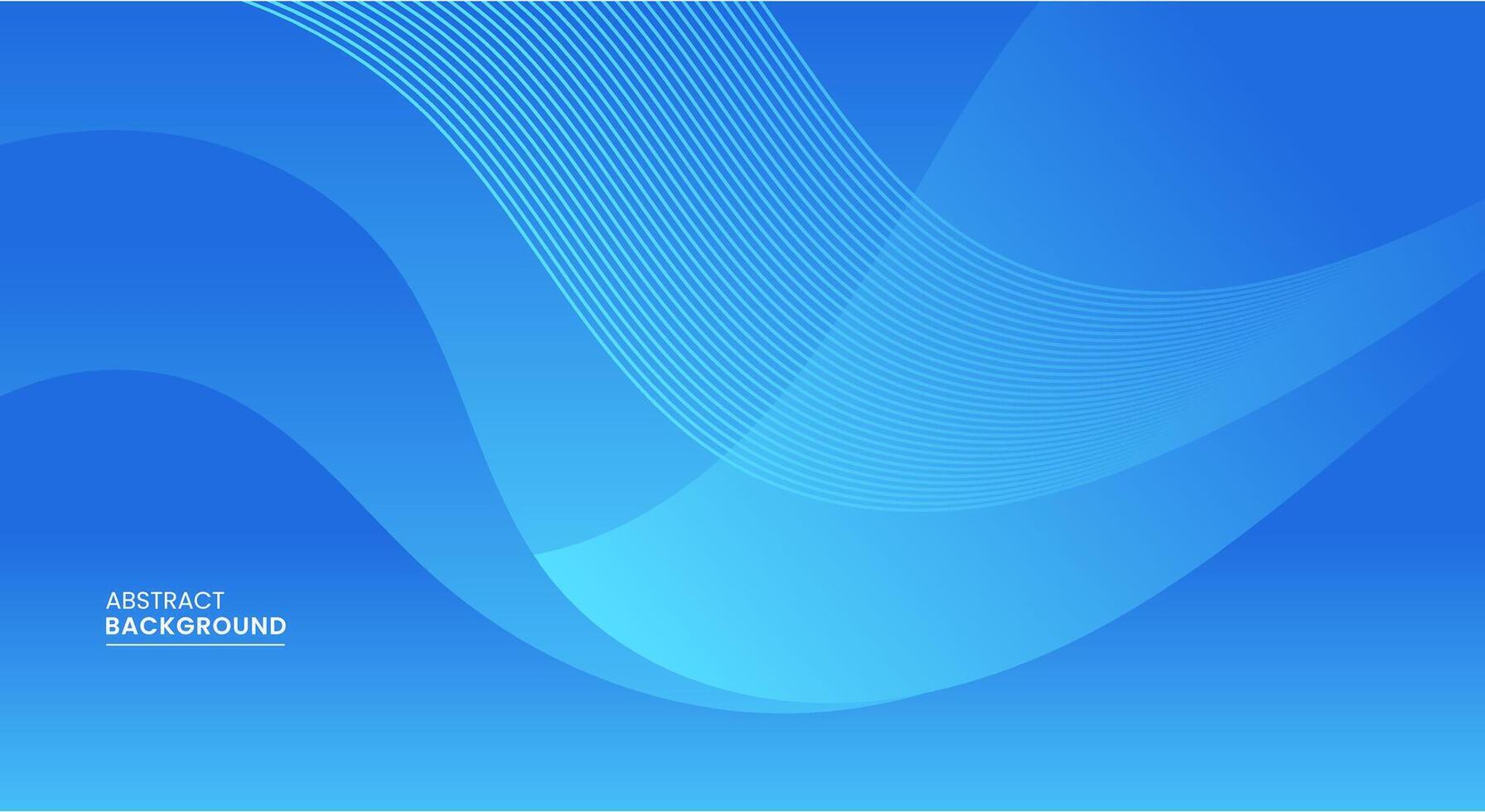 Blue abstract background with wavy shapes vector