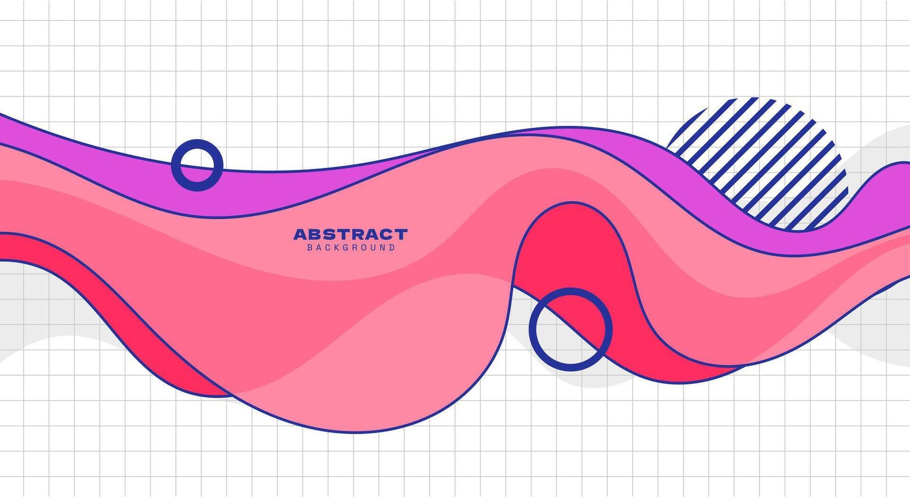 Flat design pink creative wave background vector