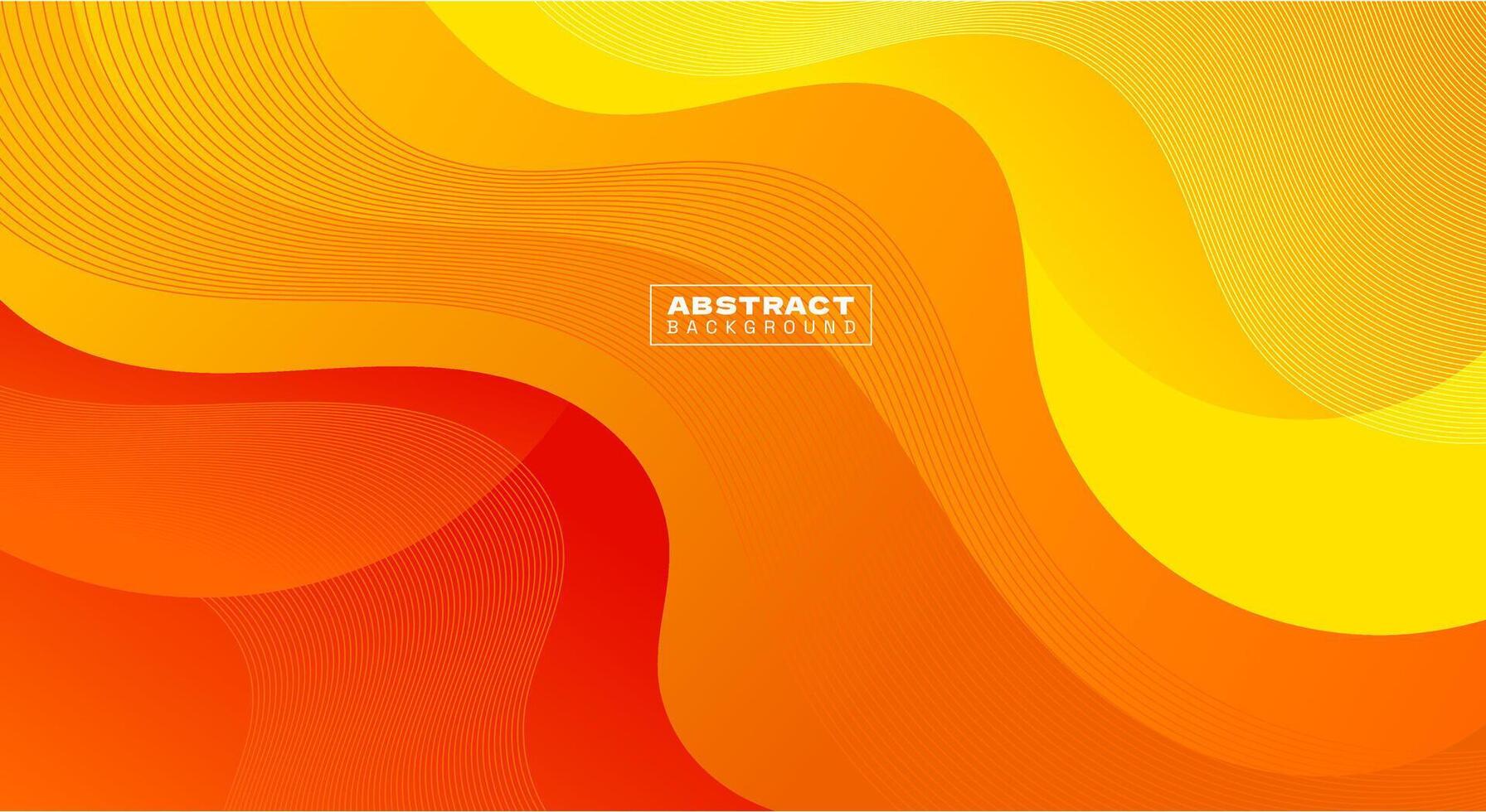 Elegant wave orange and yellow background vector