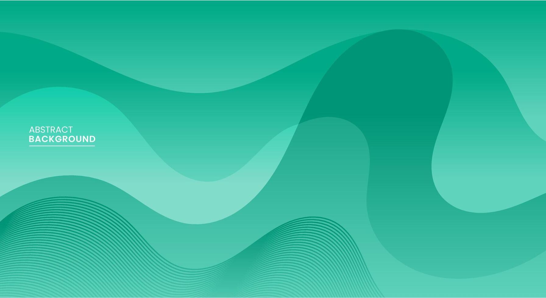 Tosca green abstract background with wavy shapes vector