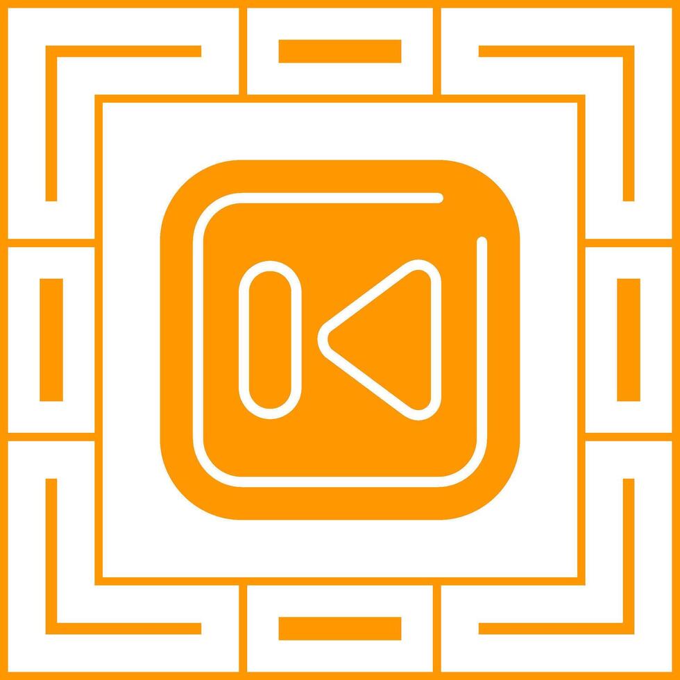 Previous Track Square Vector Icon