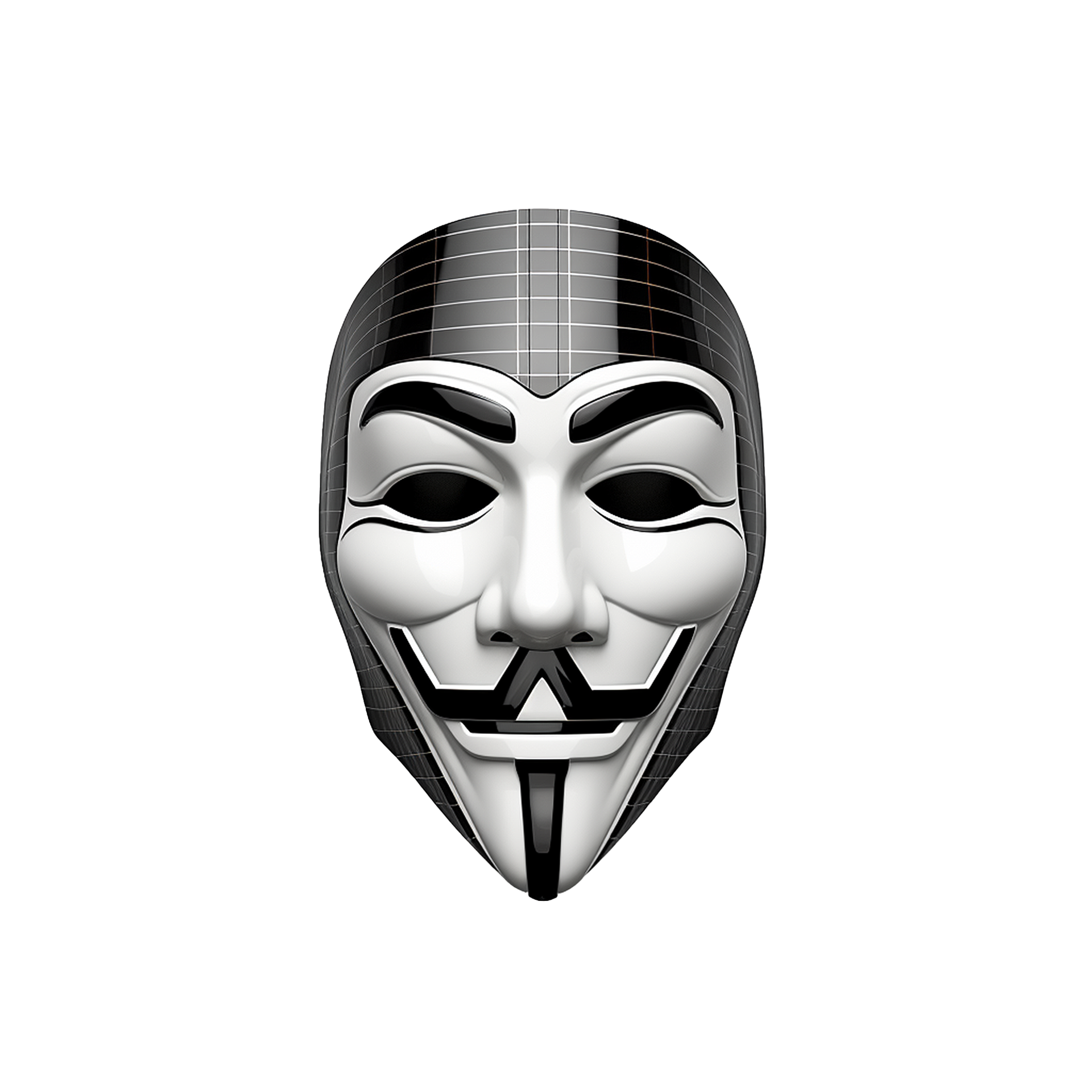 AI generated Hacker anonymous mask png isolated on transparent ...