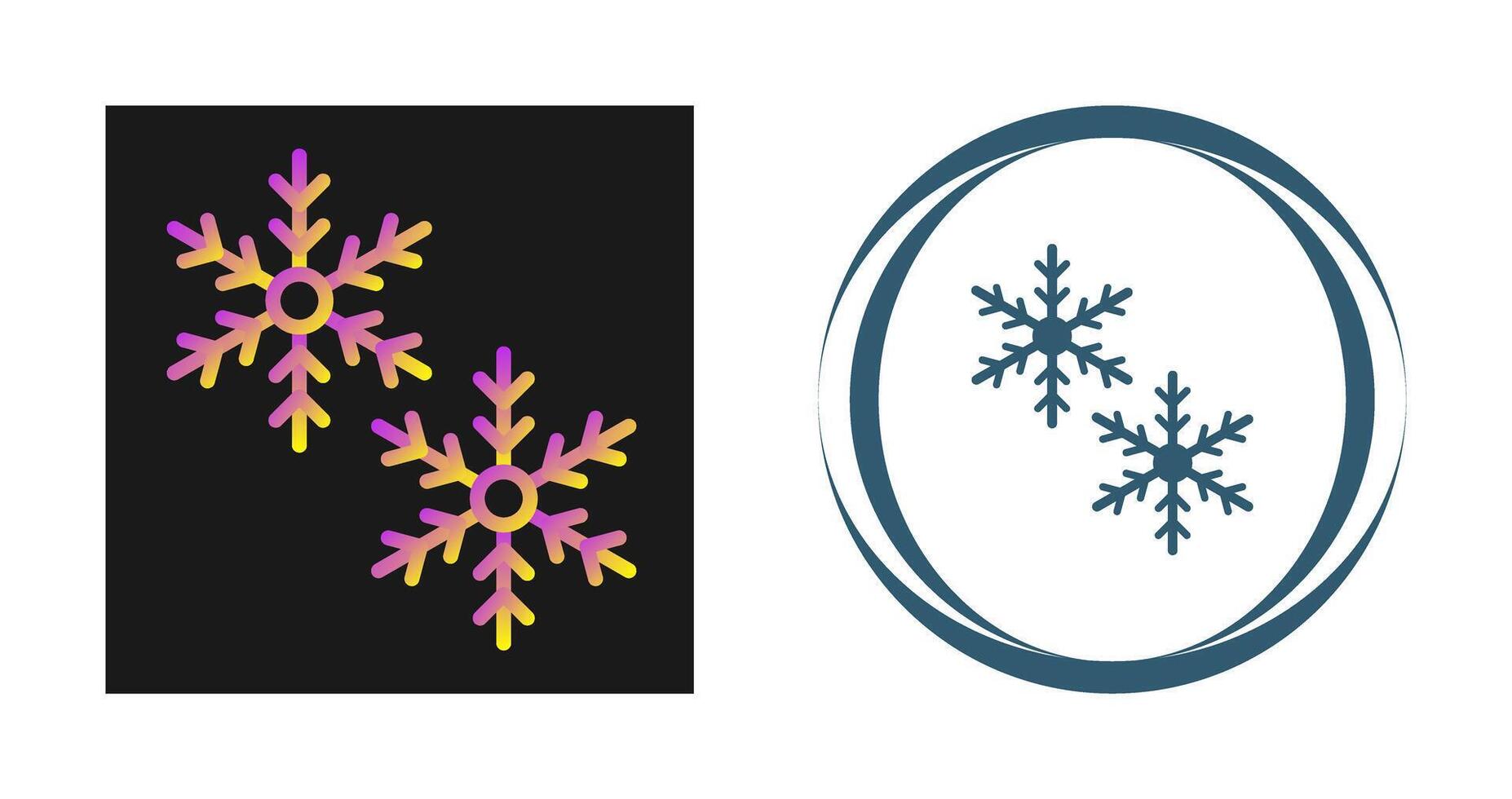 icono de vector de copos de nieve