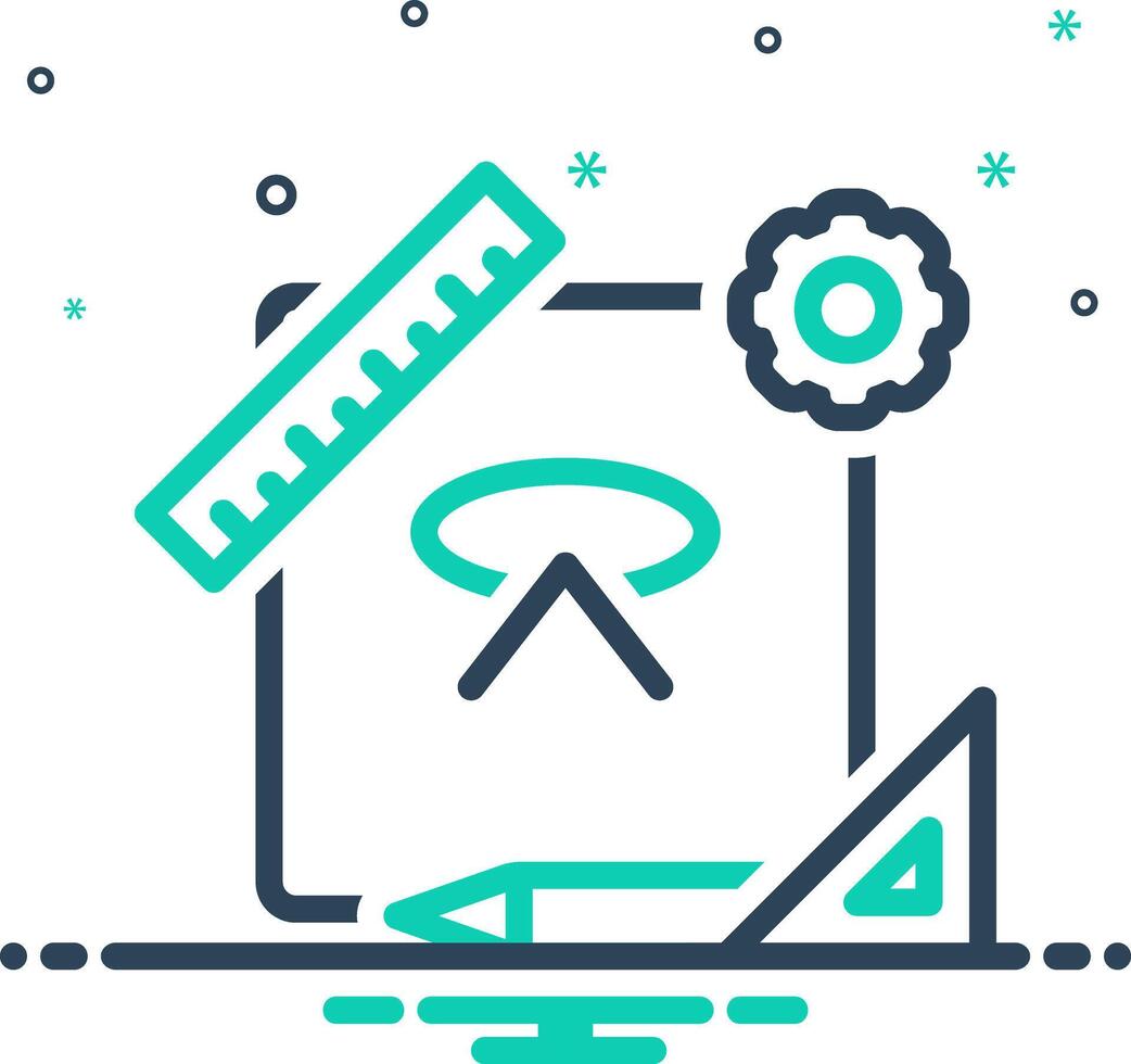 Vector mix icon for project