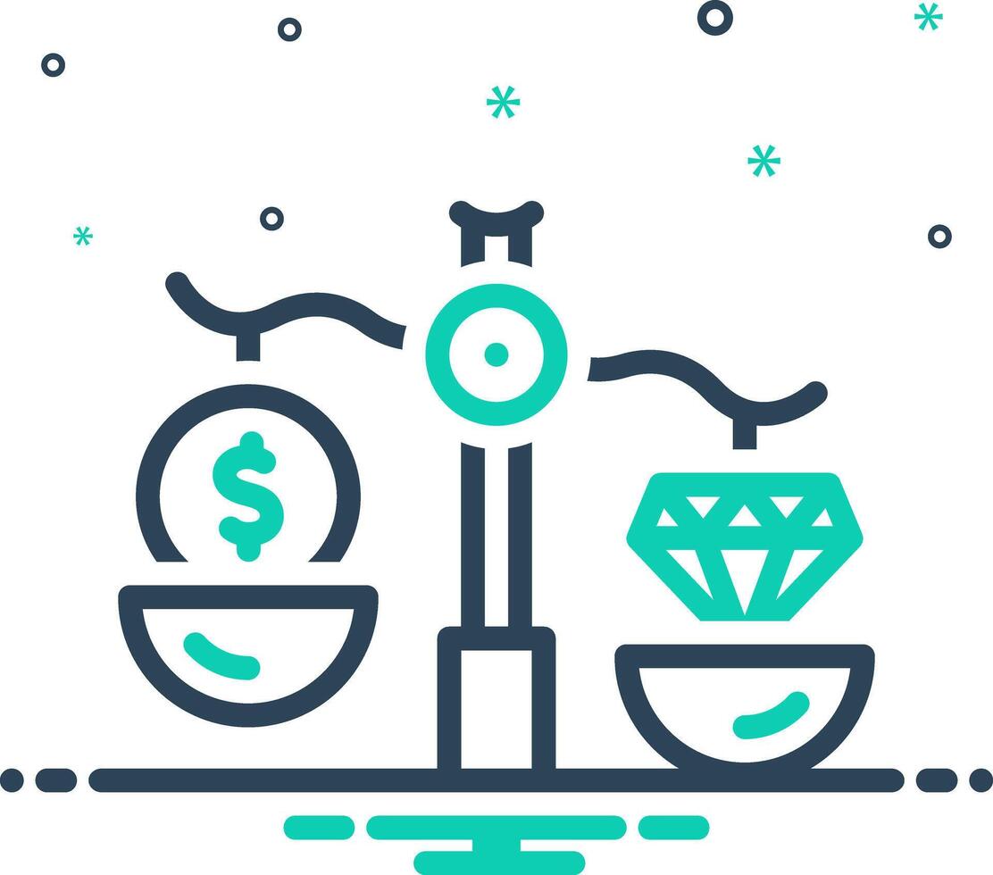 Vector mix icon for value
