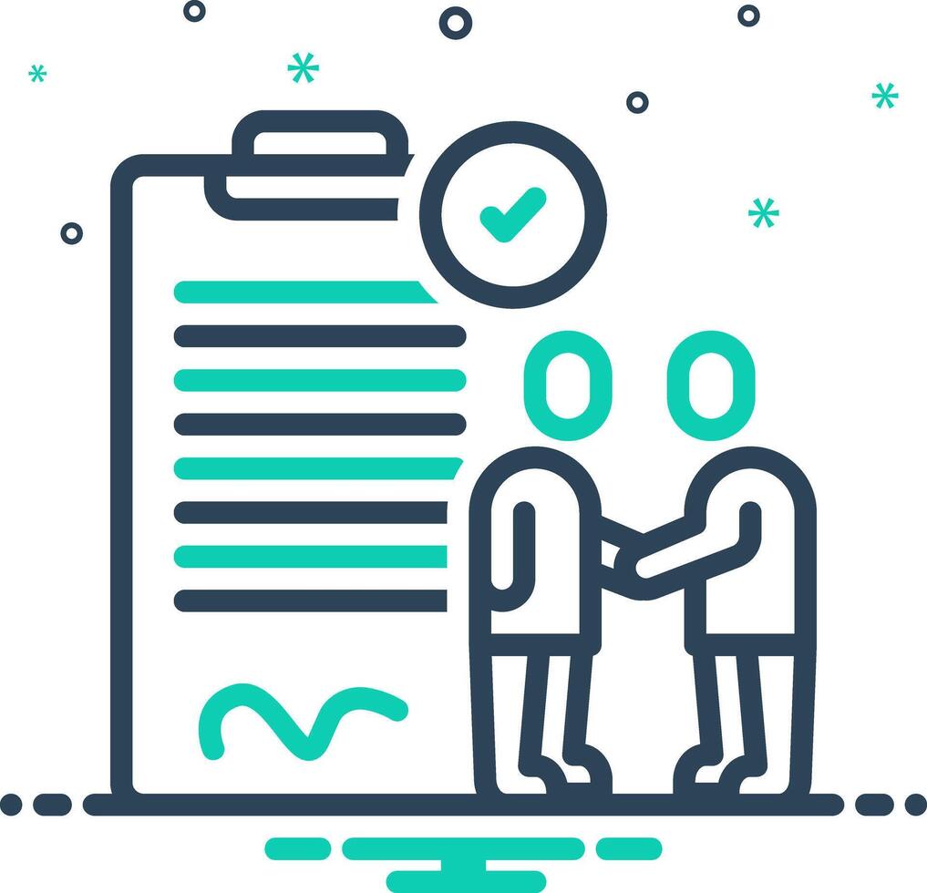 Vector mix icon for agreement