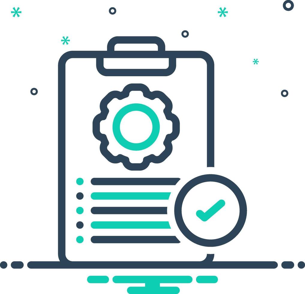 Vector mix icon for approve