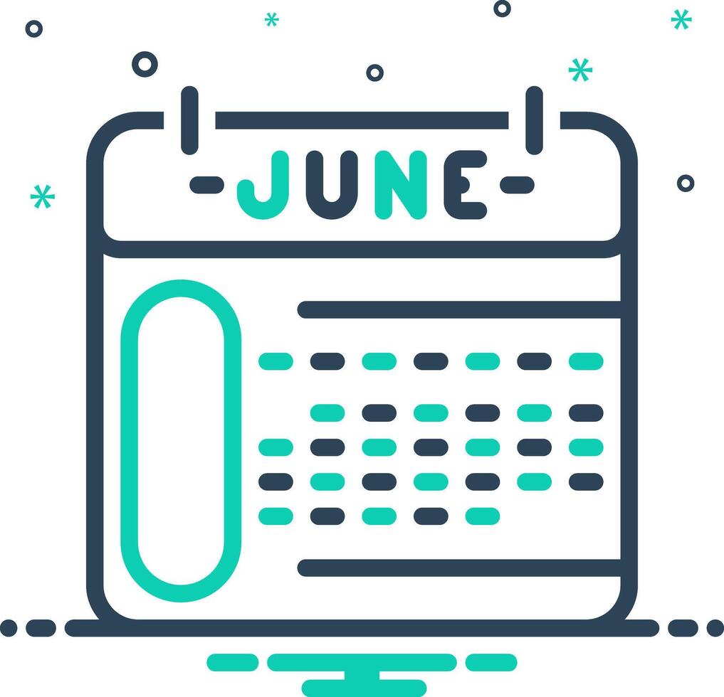 Vector mix icon for june