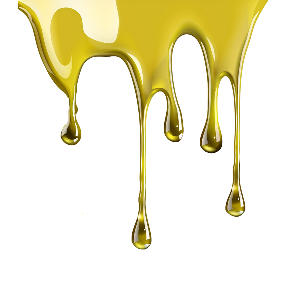 AI generated Olive oil dripping isolated on transparent background png