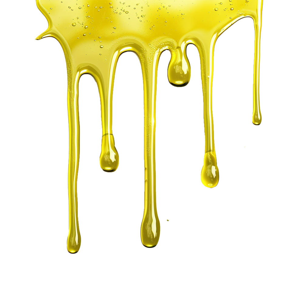 AI generated Olive oil dripping isolated on transparent background png