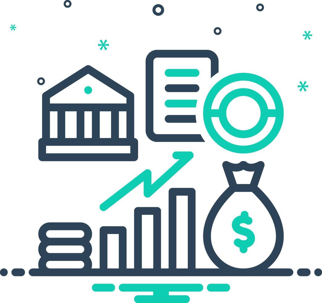 Vector mix icon for investment